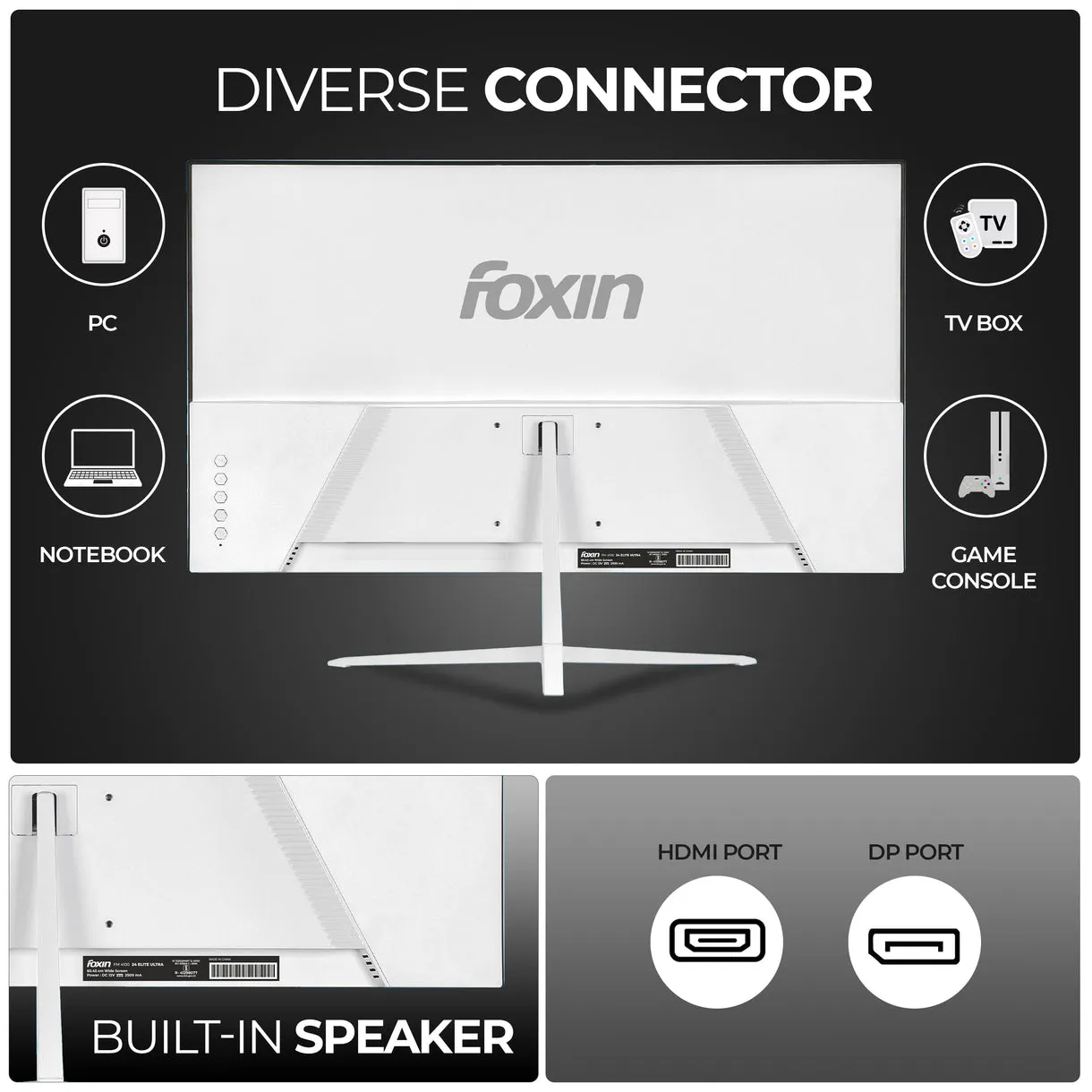 Foxin LED Monitor 24" FHD 144Hz with Speaker (Elite Ultra) view 6